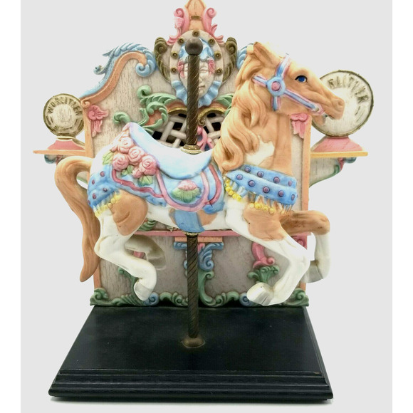 Carousel Memories Music Box Vintage 1987 Plays As Time Goes By Willits Designs - Picture 1 of 12